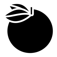 Orange Solid Icon Design Vector