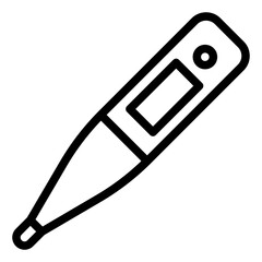 Thermometer black outline icon
