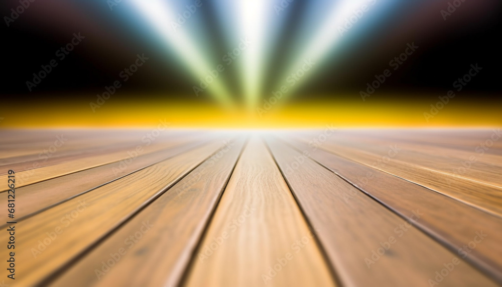 Poster glowing abstract backdrop of illuminated wooden planks in modern design generated by ai