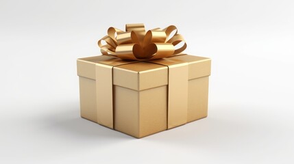holiday gift box with ribbon.