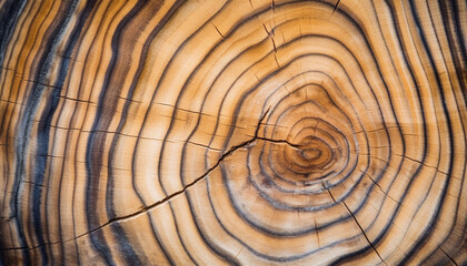 Tree rings reveal history of growth and aging process over time generated by AI