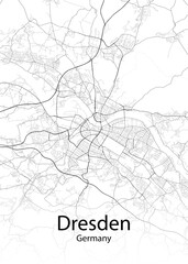 Dresden Germany minimalist map
