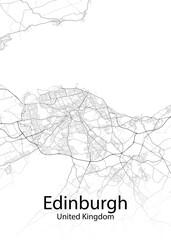 Edinburgh United Kingdom minimalist map