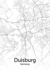 Fototapeta na wymiar Duisburg Germany minimalist map