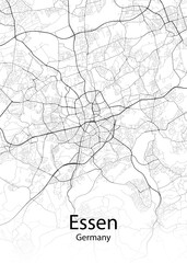 Fototapeta na wymiar Essen Germany minimalist map