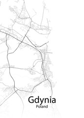 Gdynia Poland minimalist map