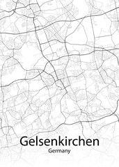 Gelsenkirchen Germany minimalist map