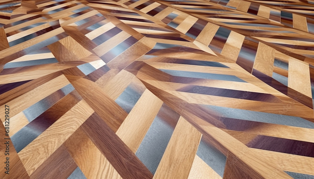 Poster geometric shapes in a row create a modern maze pattern generated by ai