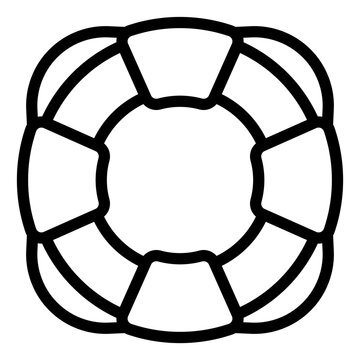recommend clip art: Life Saver black outline icon