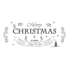 Merry Christmas and Happy New Year Typography Collection.. Item 10