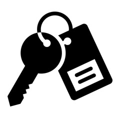 Keychain black solid glyph icon