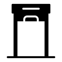 Security Gate black solid glyph icon