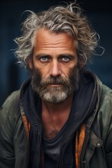 Obraz premium Homeless beggar man