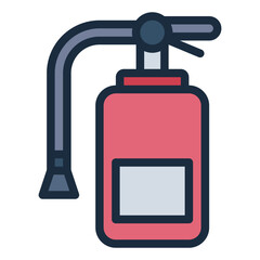 Fire Extinguisher colorful filled line icon