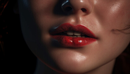 Obraz premium Beautiful woman, elegance, sensuality perfection, desire generated by AI