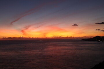 Naklejka premium sunset over the sea