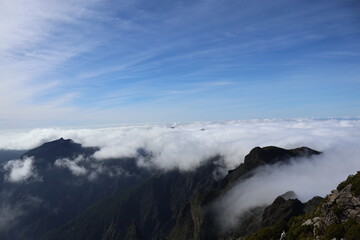 clouds over the mountains