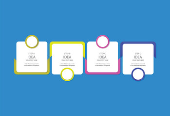modern colorful infographic steps vector design illustration