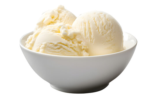 vanilla ice cream in bowl png