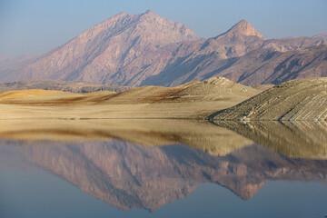 Mountain reflection in lake