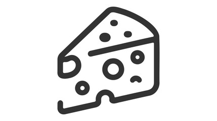 Cheese line icon, outline vector sign, linear pictogram isolated on white. logo illustration.