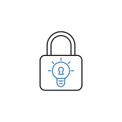 Intellectual property concept line icon. Simple element illustration. Intellectual property concept outline symbol design.