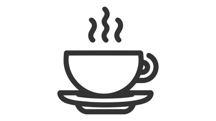 Cofee cup icon flat. Vector illustration symbol and bonus pictogram.