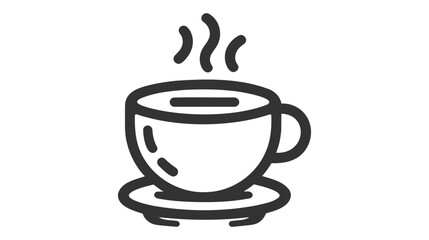 Cofee cup icon flat. Vector illustration symbol and bonus pictogram.