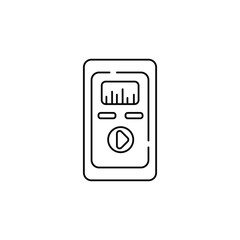 mp3 player vector type icon