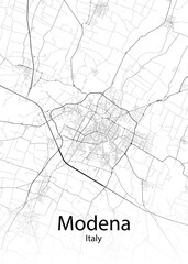 Modena Italy minimalist map