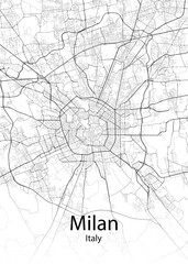 Obraz premium Milan Italy minimalist map