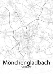 Fototapeta na wymiar Mönchengladbach Germany minimalist map