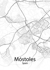 Mostoles Spain minimalist map