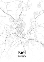 Kiel Germany minimalist map