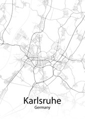 Karlsruhe Germany minimalist map