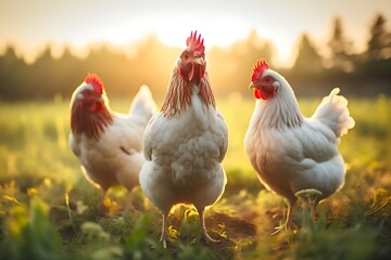 Fototapeta premium Chicken Sunset 