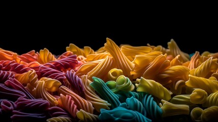 Testy translucent iridescent pasta food photography Ai generated art