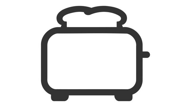 Outline design of toster icon. Premium symbol for UI, app and web. Vector stroke object. Perfect toster line icon