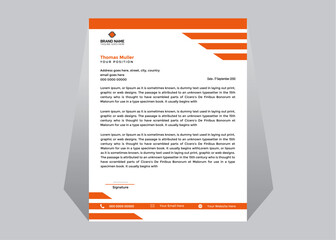 Modern creative business letterhead design template.