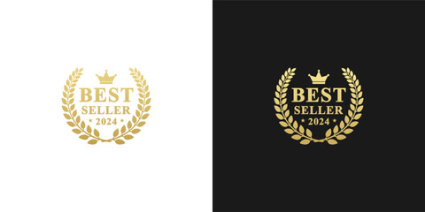 Best Seller Logo 2024 or Best Seller Label 2024 Vector Isolated. Best seller logo 2024 for product, print design, apps, websites, and more about best seller 2024 logo.