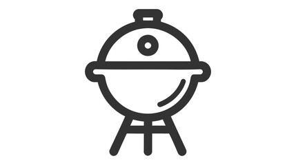 Outdoor grill vector icon illustration isolated on white background