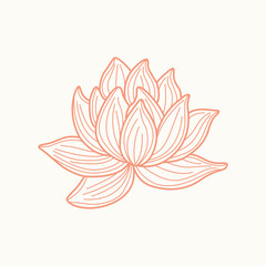 Evoke serenity with our vector abstract lotus flower. A harmonious blend of form and tranquility, perfect for adding peaceful elegance to your designs.
