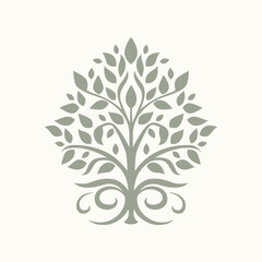 Rooted in design excellence, our vector tree logo icon symbolizes growth and harmony. Elevate your brand with the enduring beauty of nature.