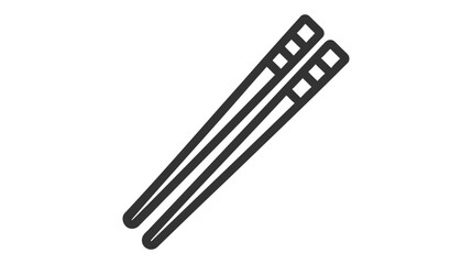 Chopsticks icon on white background