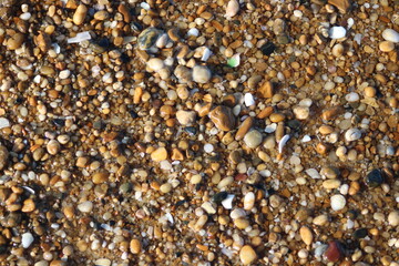 close up of beach pebbles
