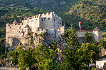 Fototapeta na wymiar The medieval castle of Castelbello Ciardes (German: Schloss Kastelbell), South Tyrol, Trentino Alto Adige Südtirol, Italy