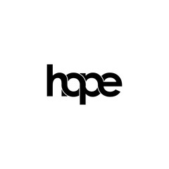 hope initial letter monogram logo design