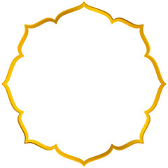 Aesthetic Islamic gold frame