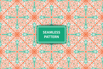 Moroccan Ethnic seamless pattern design. Aztec fabric carpet mandala ornament chevron textile decoration wallpaper. Tribal turkey African Indian traditional embroidery vector illustrations background