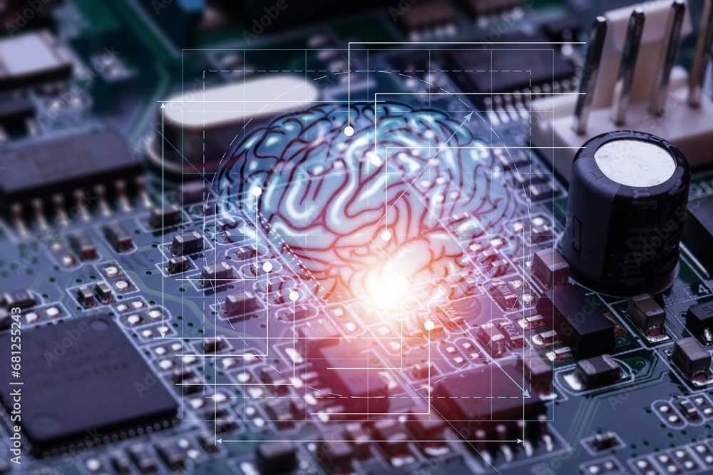 Poster technology control ai concept and developing codes